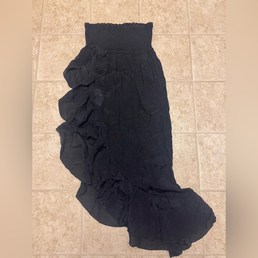 Black Ruffle Swimsuit Cover skirt